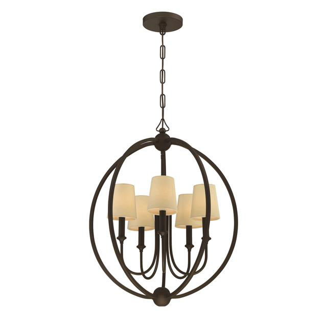 Sylvan 5 Light Chandelier With Shades