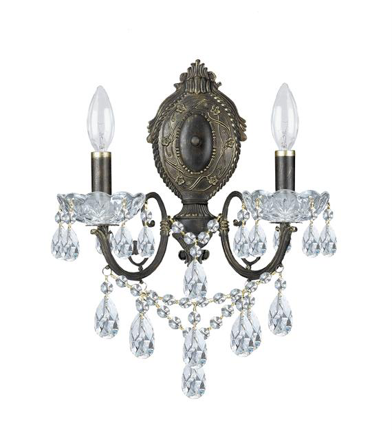 Legacy 2 Light Wall Sconce With Italian Crystal