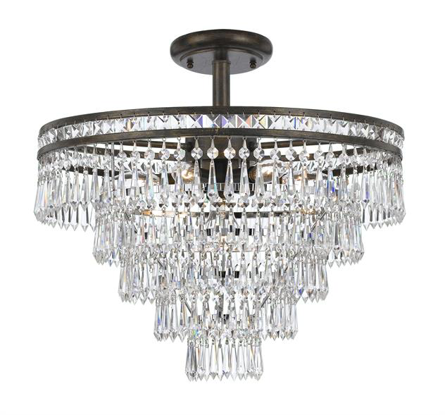 Mercer 7 Light Semi Flush Mount