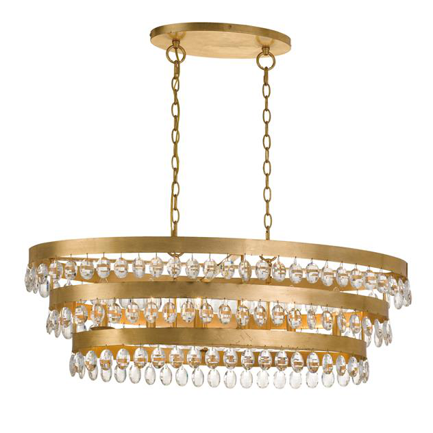 Perla 6 Light Linear Chandelier