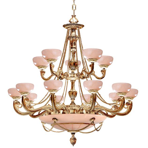 Natural Alabaster Alabaster 20 Light Chandelier