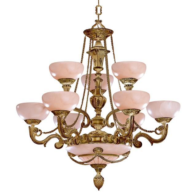 Natural Alabaster Alabaster 9 Light Chandelier