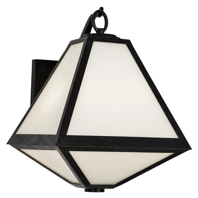 Glacier Outdoor 2 Light Wall Lantern With White Glass