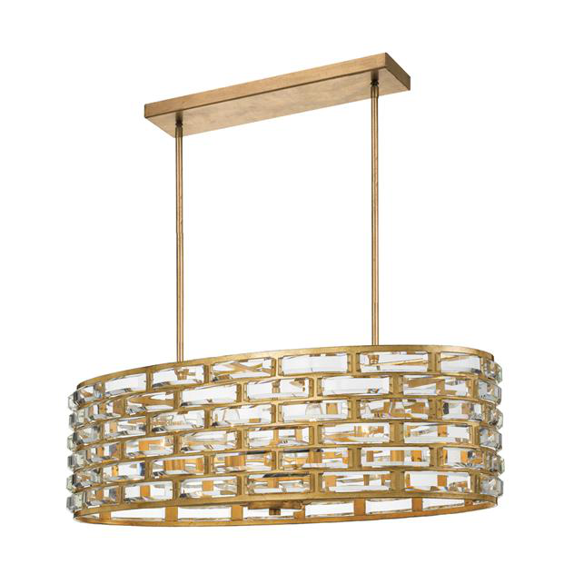 Meridian 8 Light Linear Chandelier