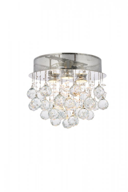 Galaxy 3 Light Round Crystal Flush Mount