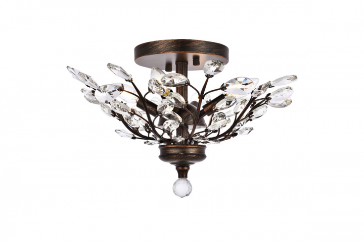 Orchid 4 Light Elegant Crystal Flush Mount