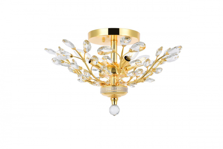 Orchid 4 Light Royal Crystal Flush Mount