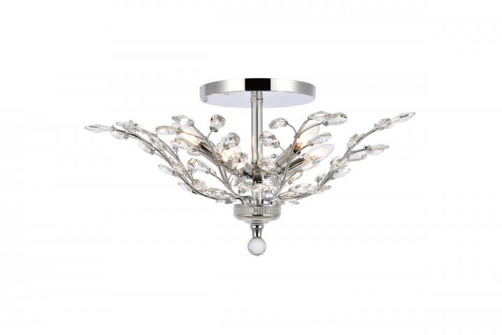 Orchid 6 Light Royal Crystal Flush Mount