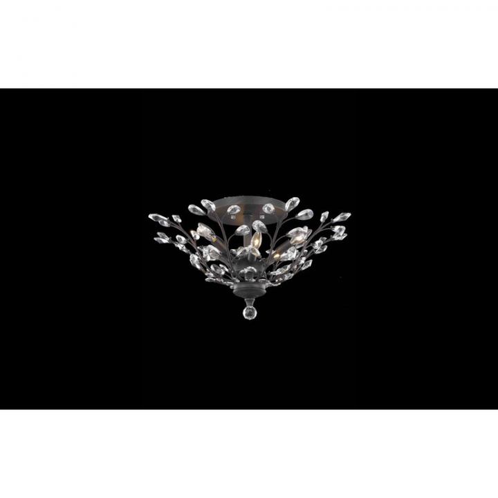 Orchid 6 Light Elegant Crystal Flush Mount