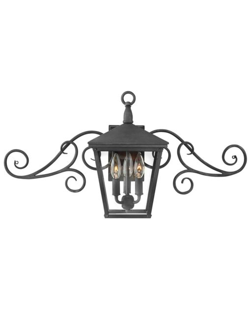 Trellis Outdoor 3 Light Wall Lantern With Scroll