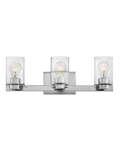 Miley 3 Light Vanity With Clear Glass