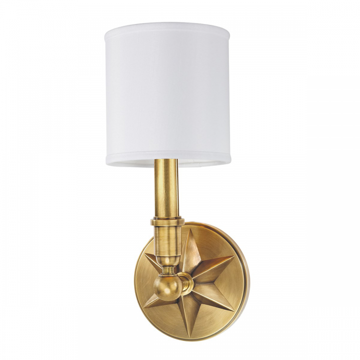 Bethesda Wall Sconce With White Shade