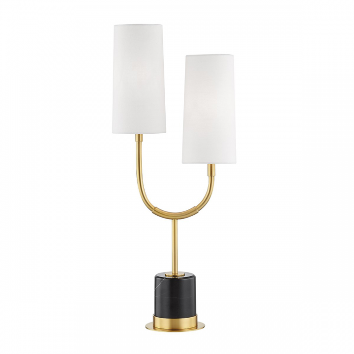 Vesper 2 Light Marble Table Lamp