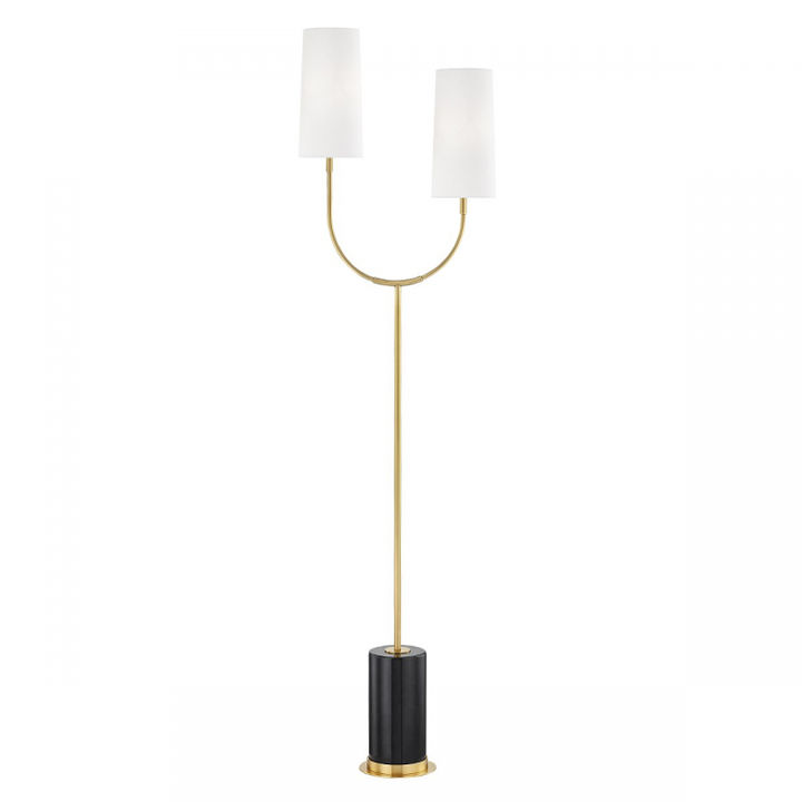 Vesper 2 Light Marble Floor Lamp