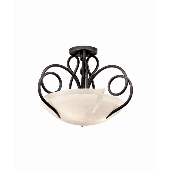 Tribecca 3 Light Semi Flush Mount Frosted