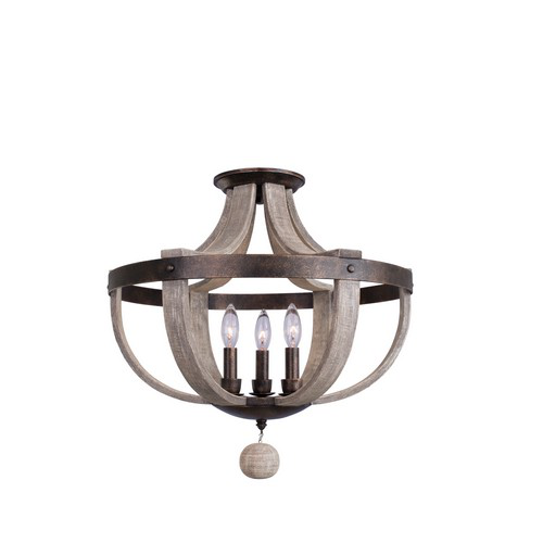 Harper 3 Light Semi Flush Mount