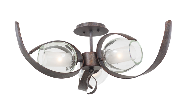 Solana 3 Light LED Semi Flush Mount