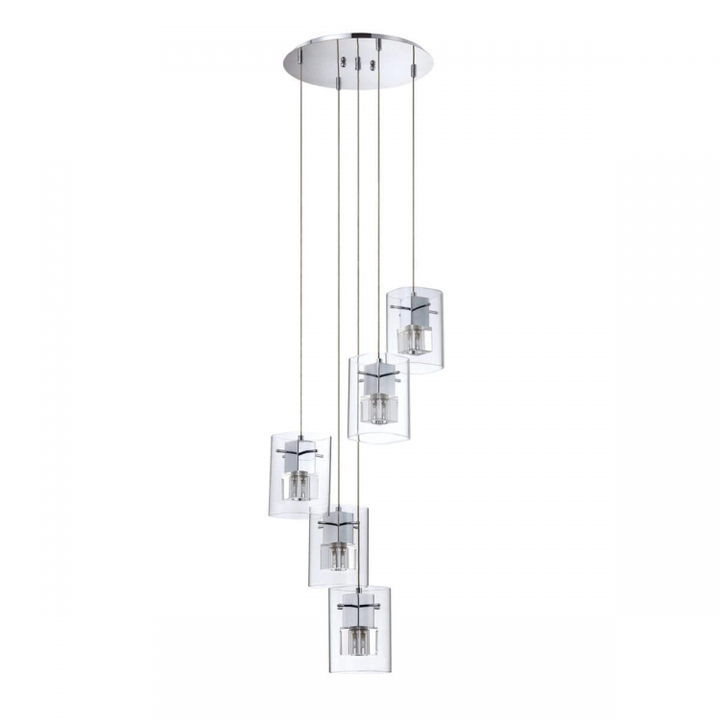 Metro 5-light Chandelier Pan