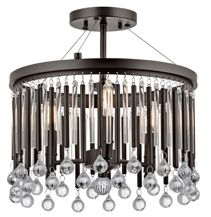 Piper 3 Light Semi Flush Mount