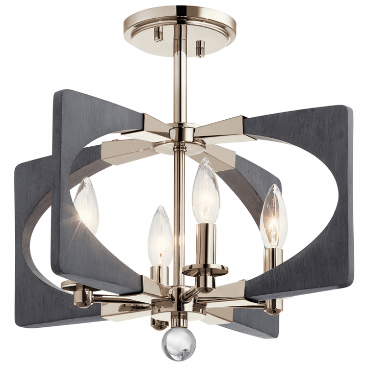 Alscar 4 Light Semi Flush Mount