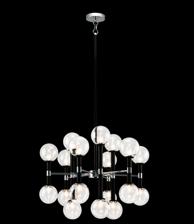 Stellar 18 Light Chandelier With Clear Glass