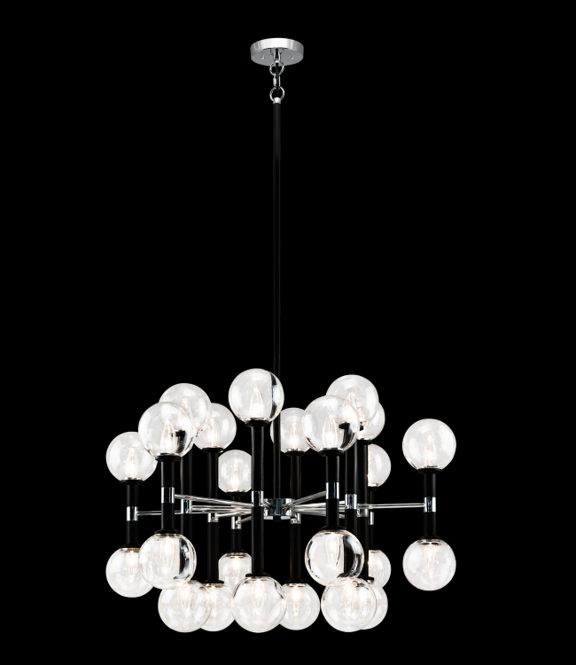 Stellar 24 Light Chandelier With Clear Glass