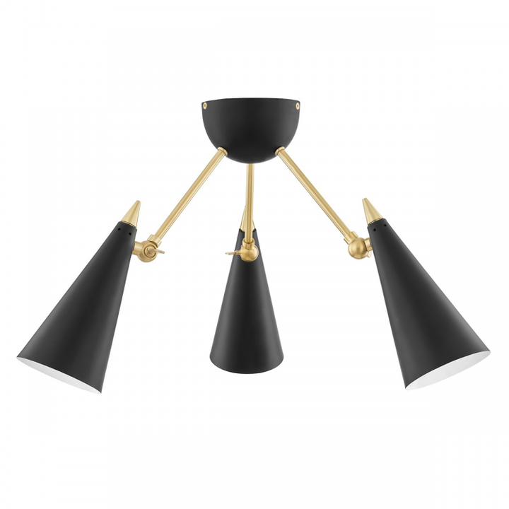 Moxie 3 Light Semi Flush Mount