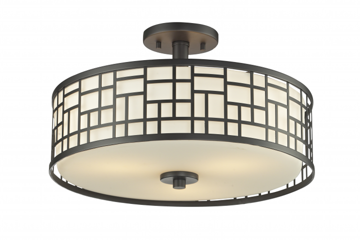 Elea 3 Light 16 Inch Semi Flush Mount