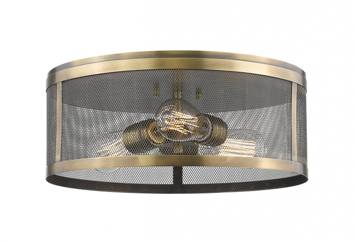 Meshsmith 3 Light 15 Inch Flush Mount