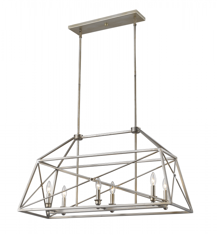 Trestle 6 Light Linear Chandelier