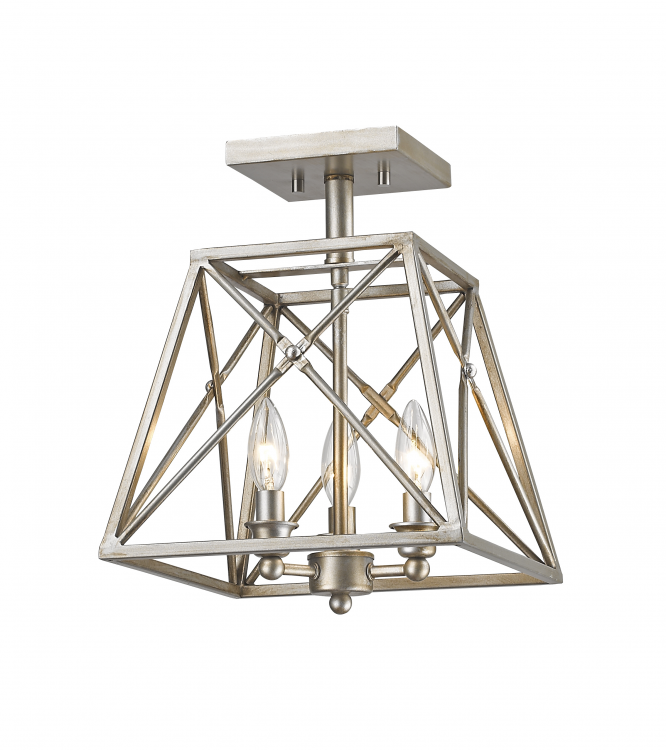 Trestle 3 Light Semi Flush Mount