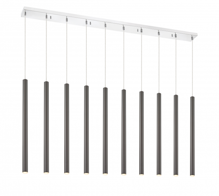 Forest 10 Light 24 Inch Led Linear Chandelier