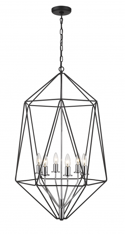 Geo 35 Inch 6 Light Chandelier